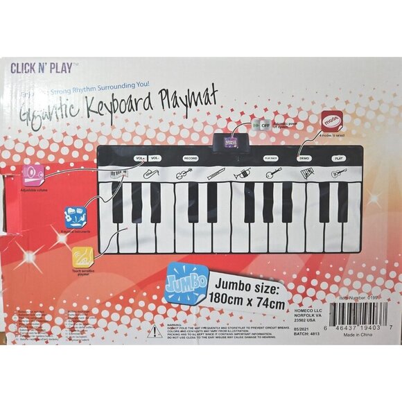 Gigantic Keyboard Playmat Touch Sensitive 8 Musical Instruments 74" X 29" 4 Mode - Picture 3 of 3